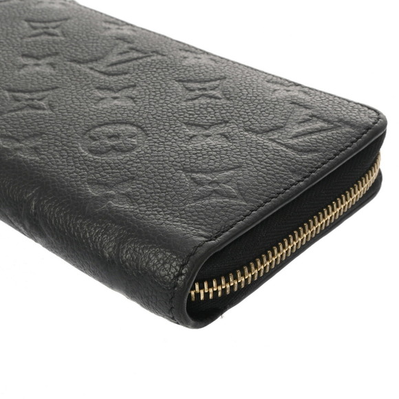 LOUIS VUITTON Monogram Empreinte Zippy Wallet Noir M61864 Women's Leather Long - Picture 5 of 13